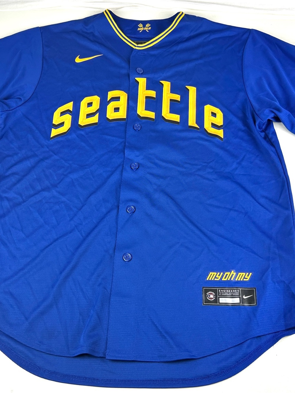 Nike Jared Kelenic #10 Seattle Mariners City Connect Jersey Mens Size Large EUC